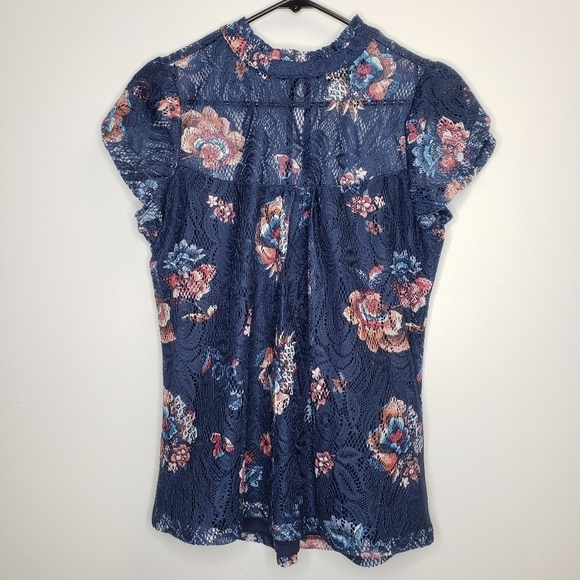 Soul Sanctuary Womens Floral Lace Top Size Medium - Picture 1 of 7